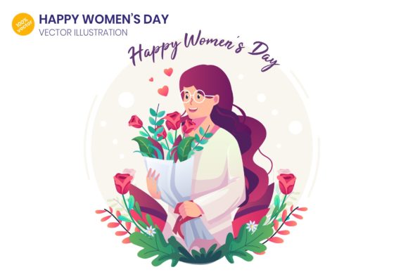 Elevating Digital Celebrations with High-Quality Happy Women’s Day Flat Illustrations
