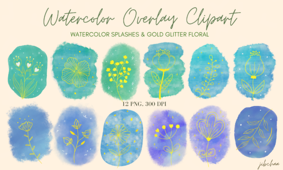 Elevating Digital Design: The Strategic Power of Watercolor Splash with Floral Clipart