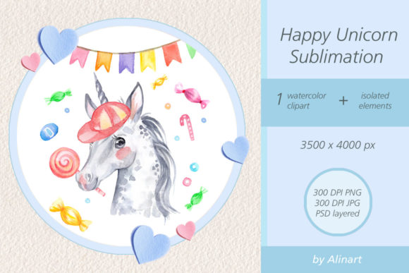 Evaluating Watercolor Happy Unicorn Sublimation Assets for Creative Projects
