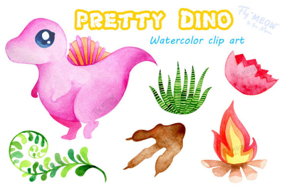 Evaluating Watercolor Pretty Dino Clip Art for Creative Projects