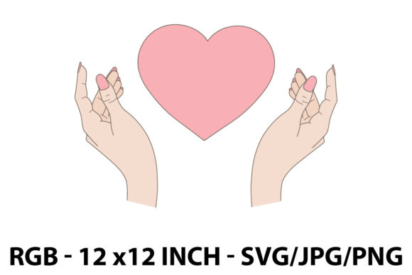 Hands with Heart: Versatile Vector Art for Creators