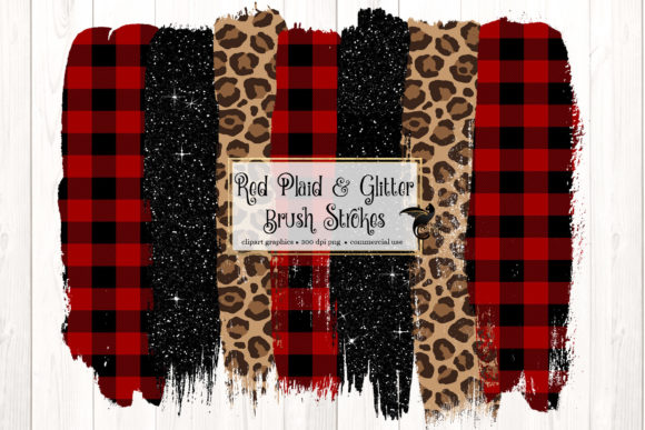 Integrating Red Plaid and Glitter Brush Strokes into Your Creative Workflow
