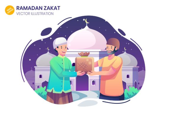 Ramadan Zakat Vector Illustration for Your Projects