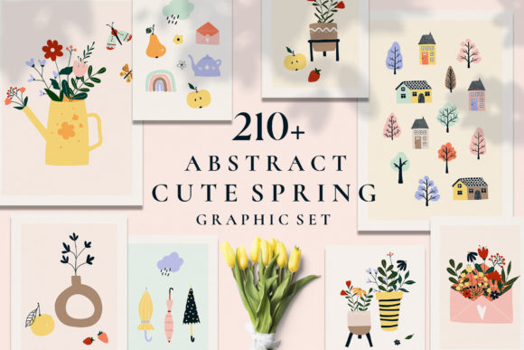 Unlocking Creative Potential with the Spring Season Abstract Set