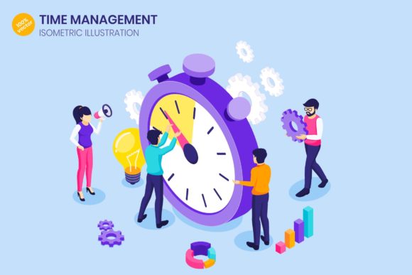 Visualizing the Deadline: The Power of Isometric Time Management Illustrations