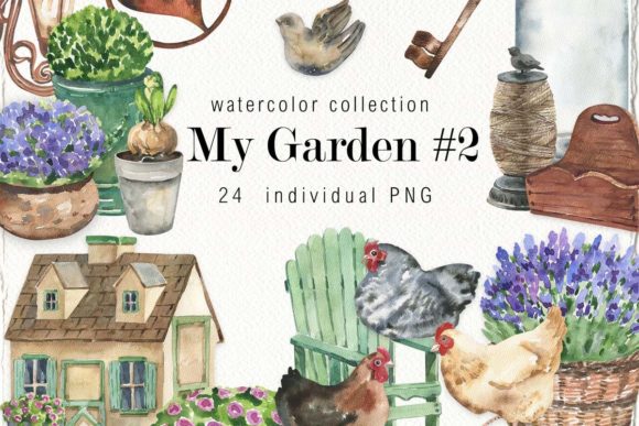 Watercolor My Garden Clipart: A Creative Toolkit